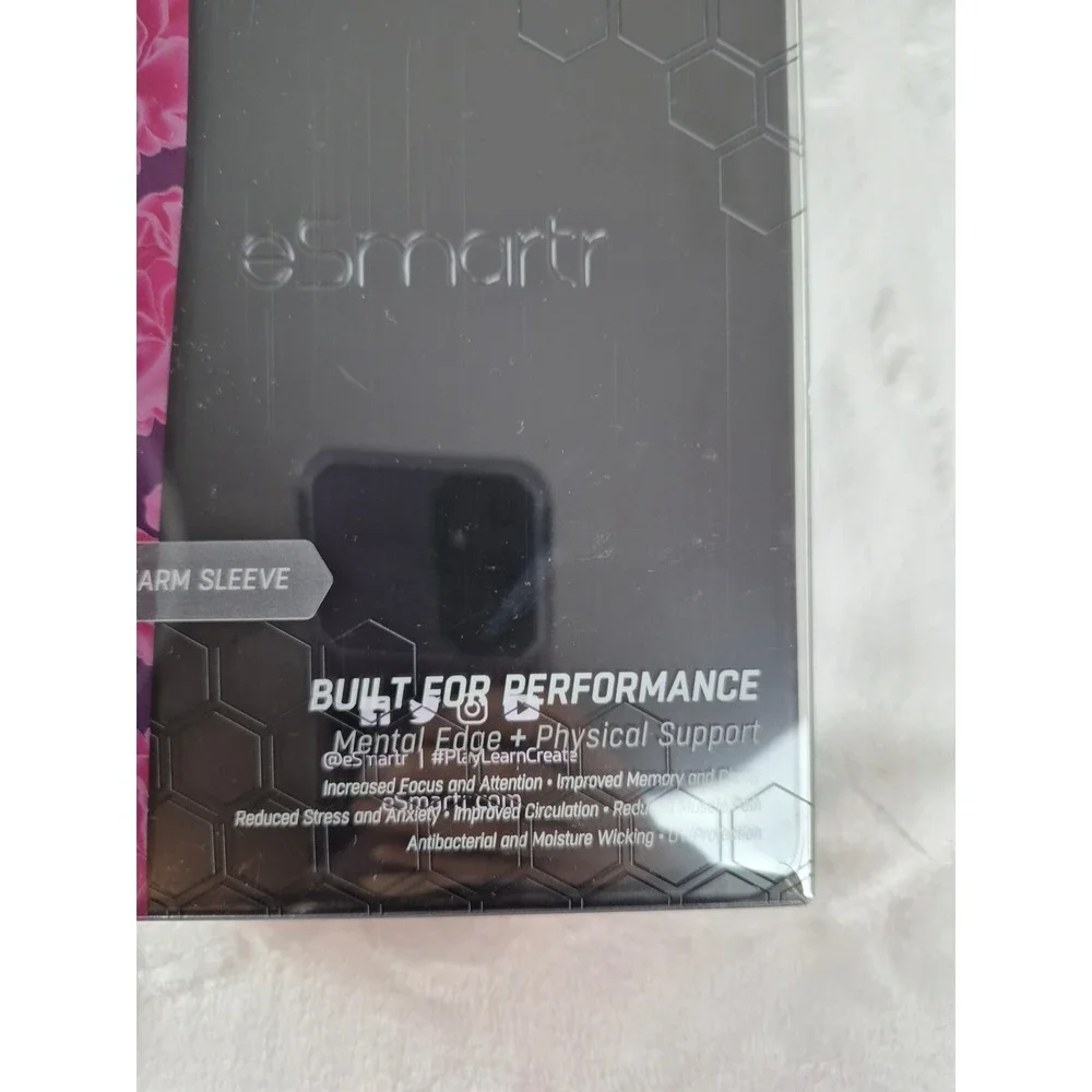 eSmartr Smart‎ Compression Sleeve Unisex XS Black Forearm Petals ESF0501XS New